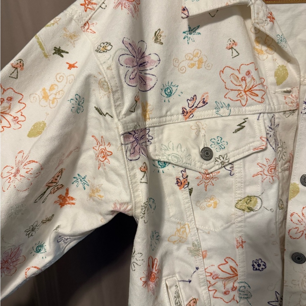 Levi's 90s pattern oversized trucker jacket - Picture 3 of 5